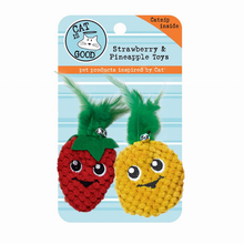 Load image into Gallery viewer, Strawberry and Pineapple Cat Toys
