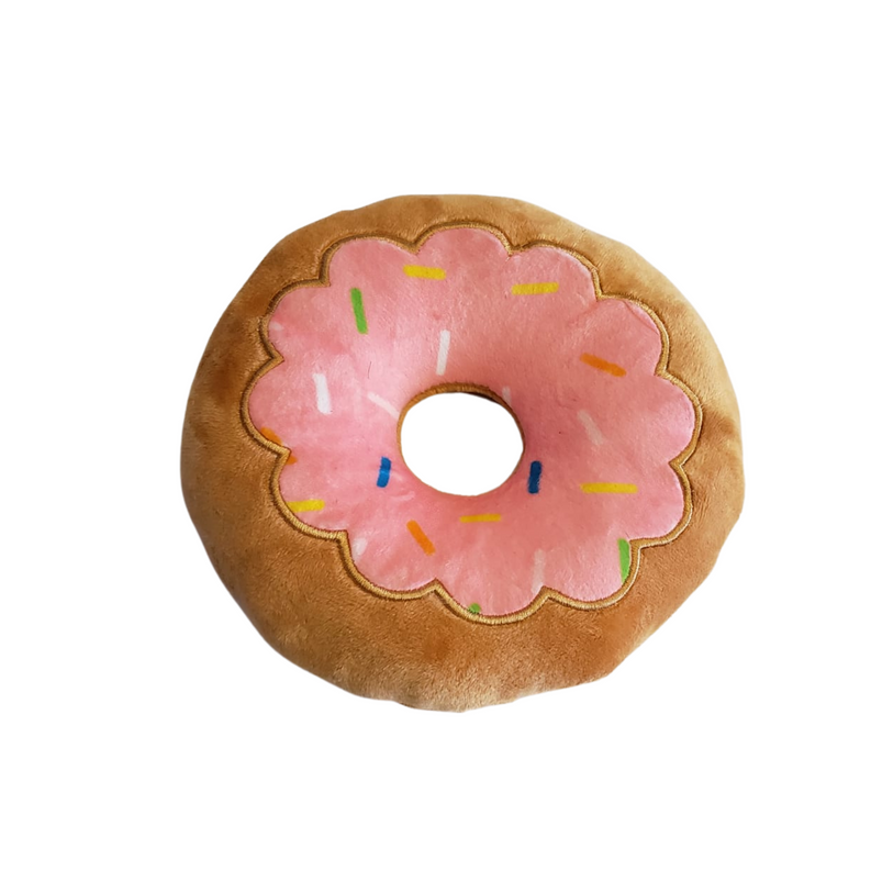 Donut Plush Dog Toy